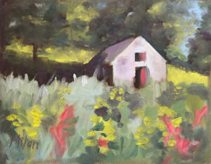 D. Milan Brudvig – August Walk, 13×16 Oil on Paper