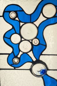 Mary Margaret Hughes Cobalt Splat, 17×11 Stained Glass