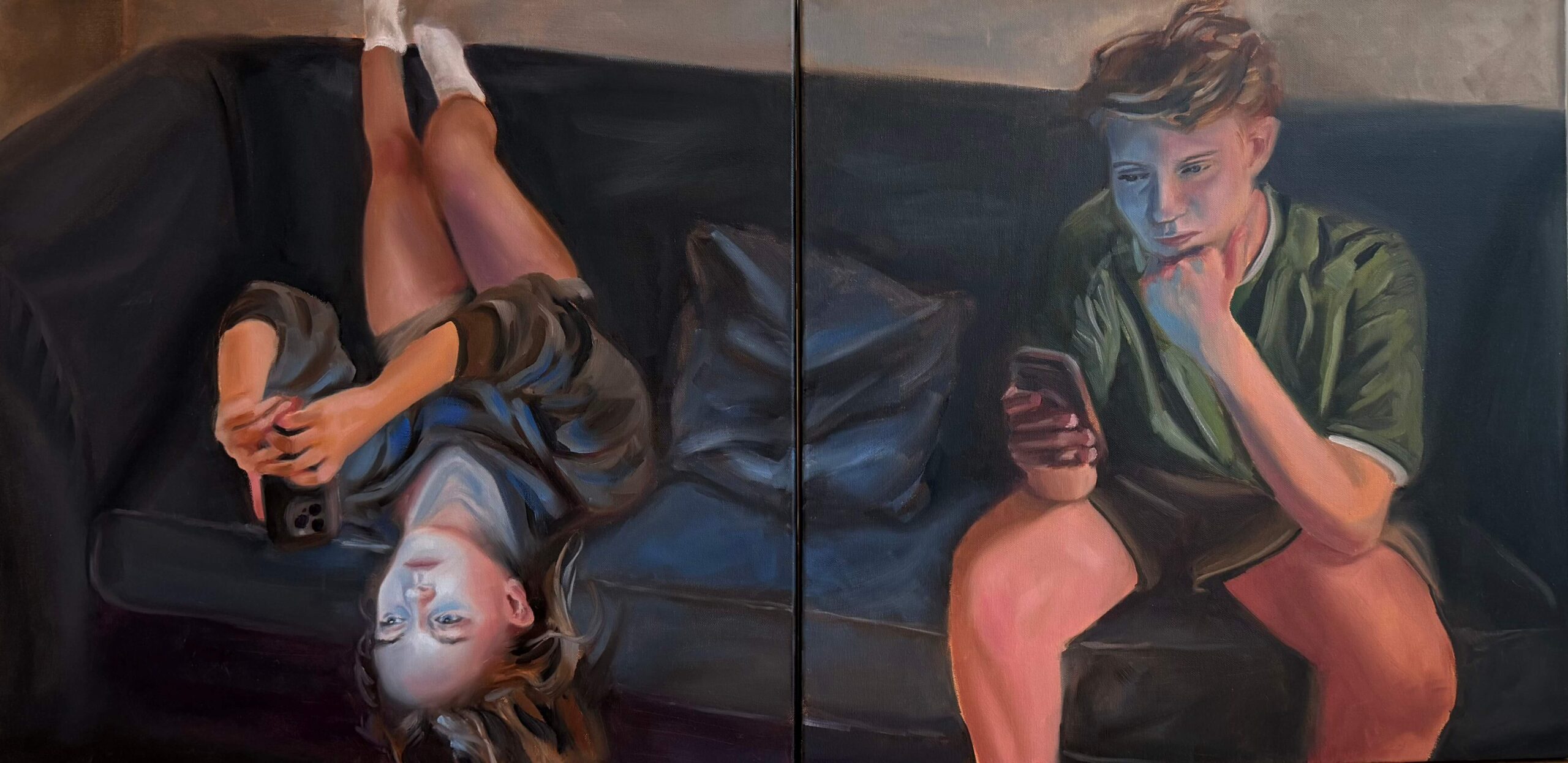 2026 Maddie Bridges – Disconnect, 36×72 Oil on Canvas