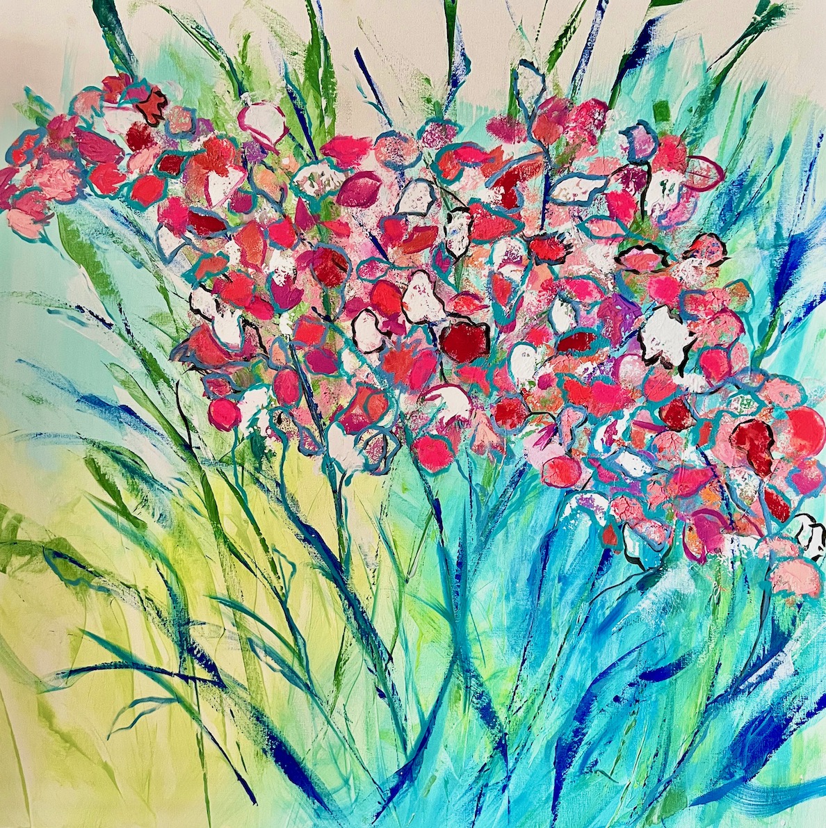 2026.09 Jo Kennedy – On My Way Home, 36×36 acrylic on canvas